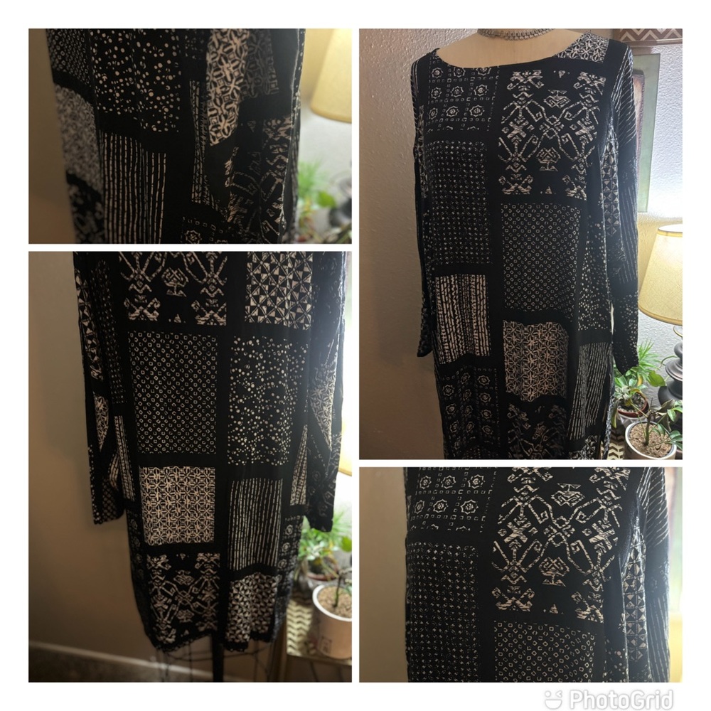 Black and White Patterned Tunic